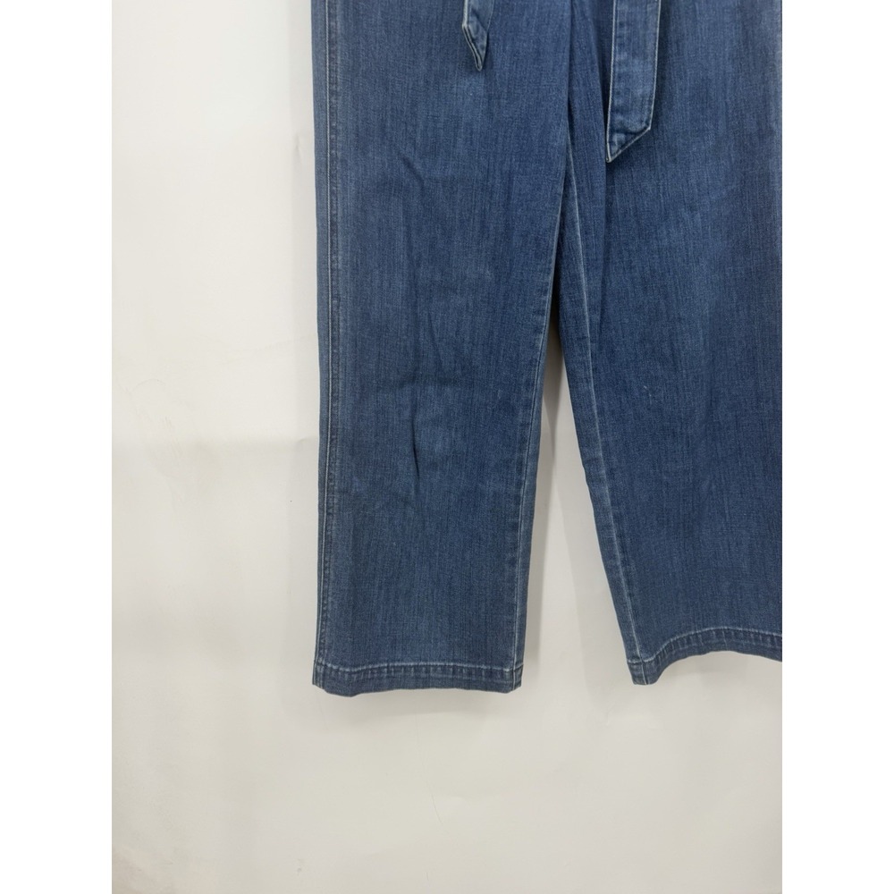 Madewell Paperbag Belted Trouser Jeans Women 25 Blue Medium Wash Straight Leg - Picture 7 of 7